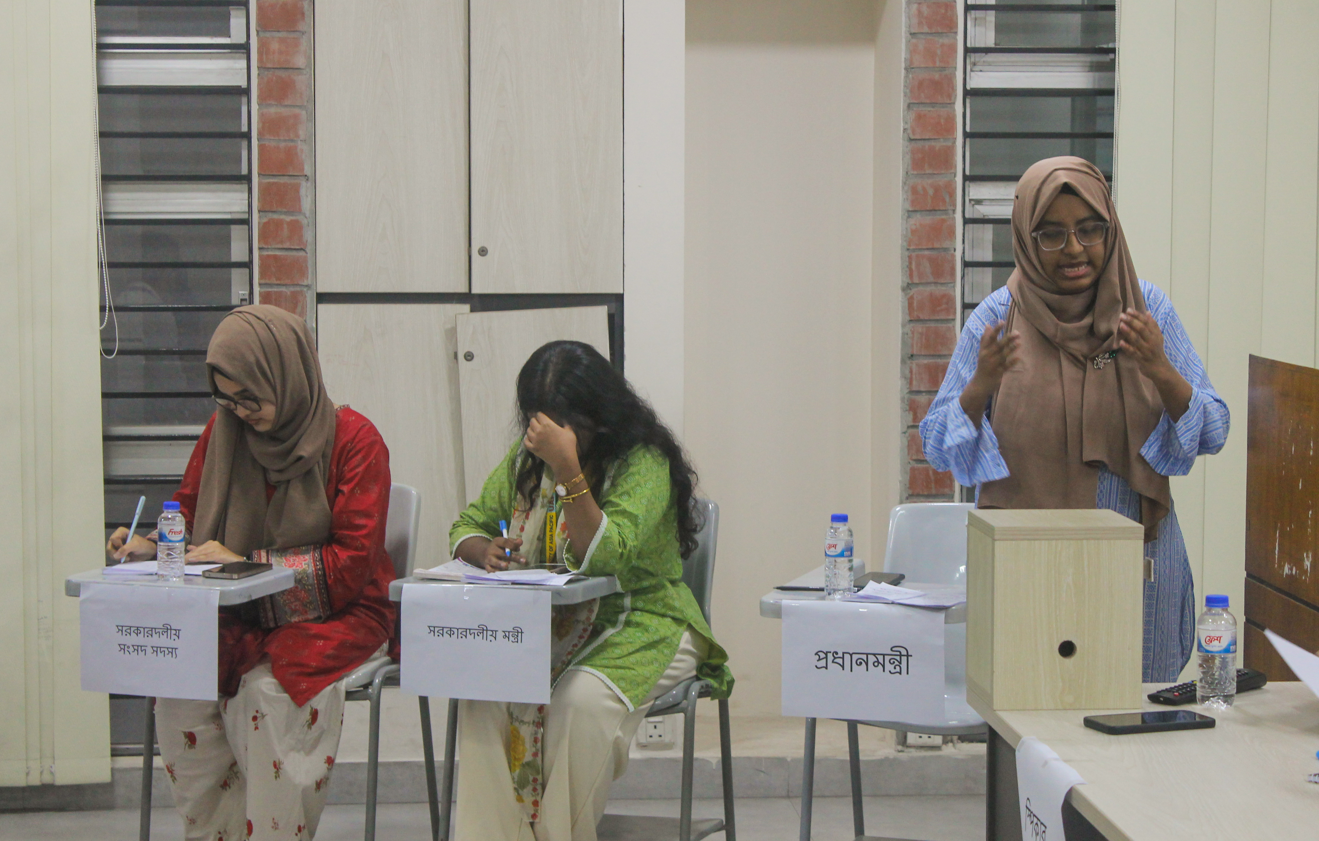 Participants delivering sharp rebuttals