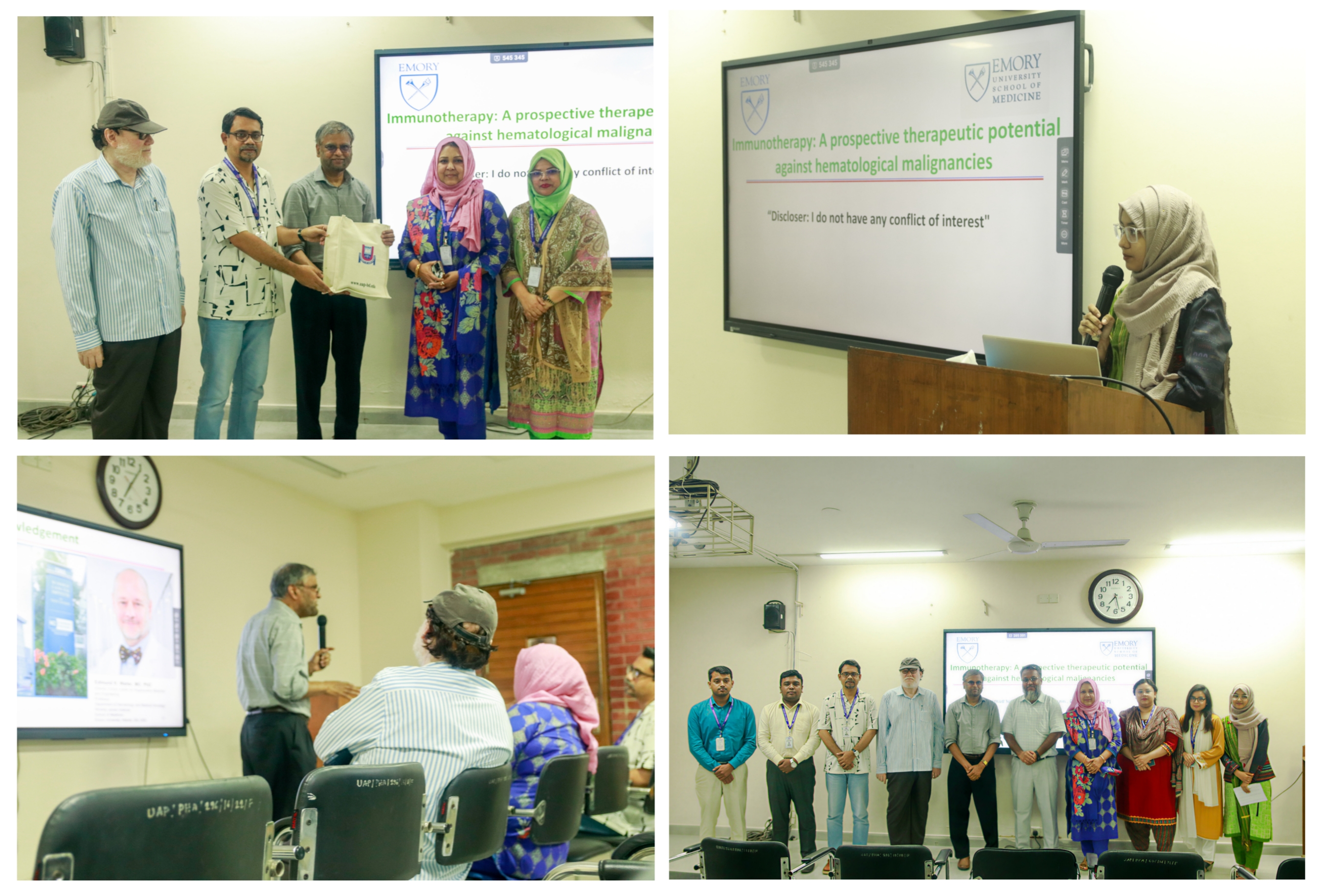 Faculty members and students attending the seminar