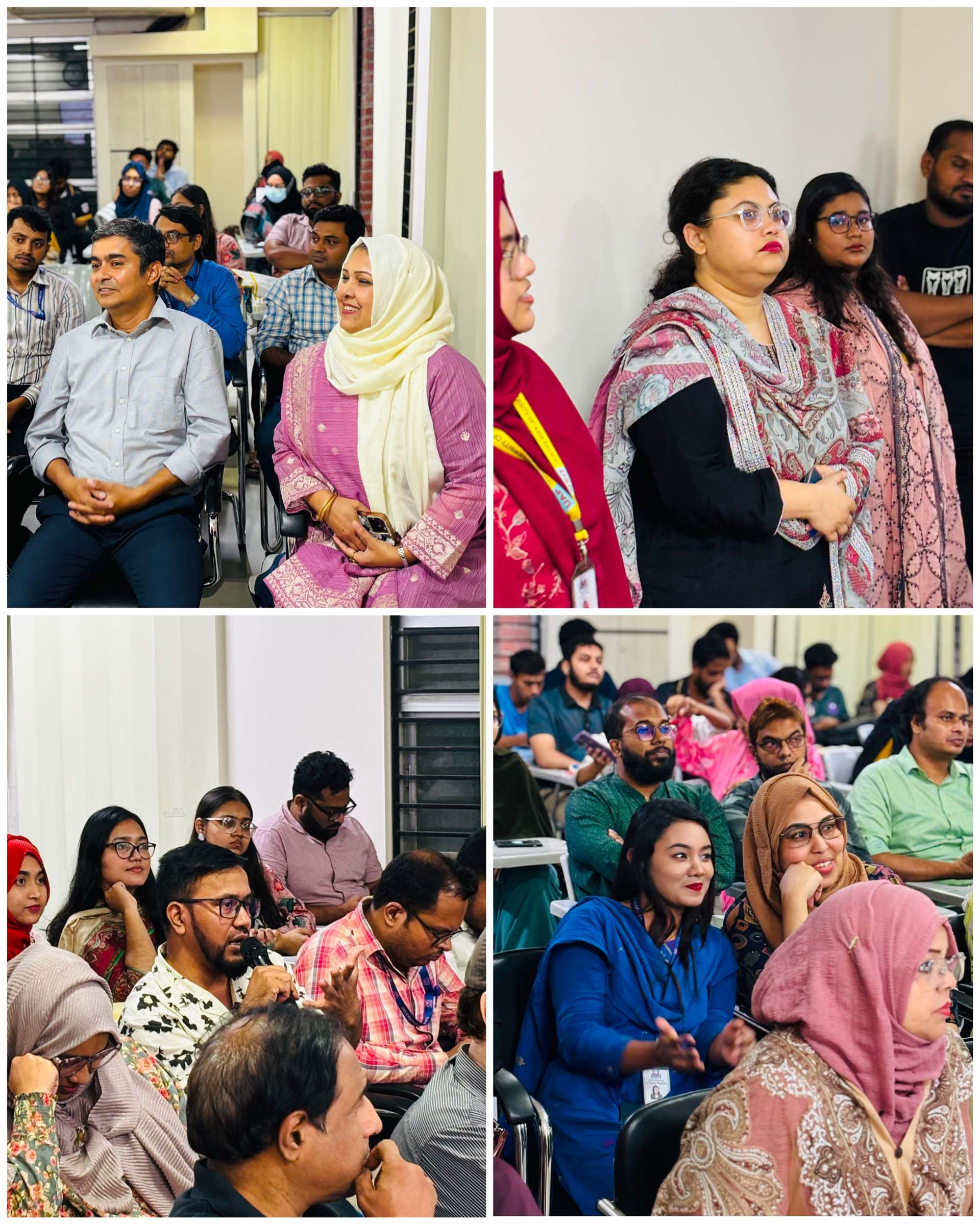 Students engaging with the speakers