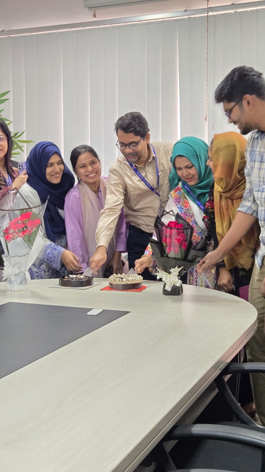 Faculty and students gathering