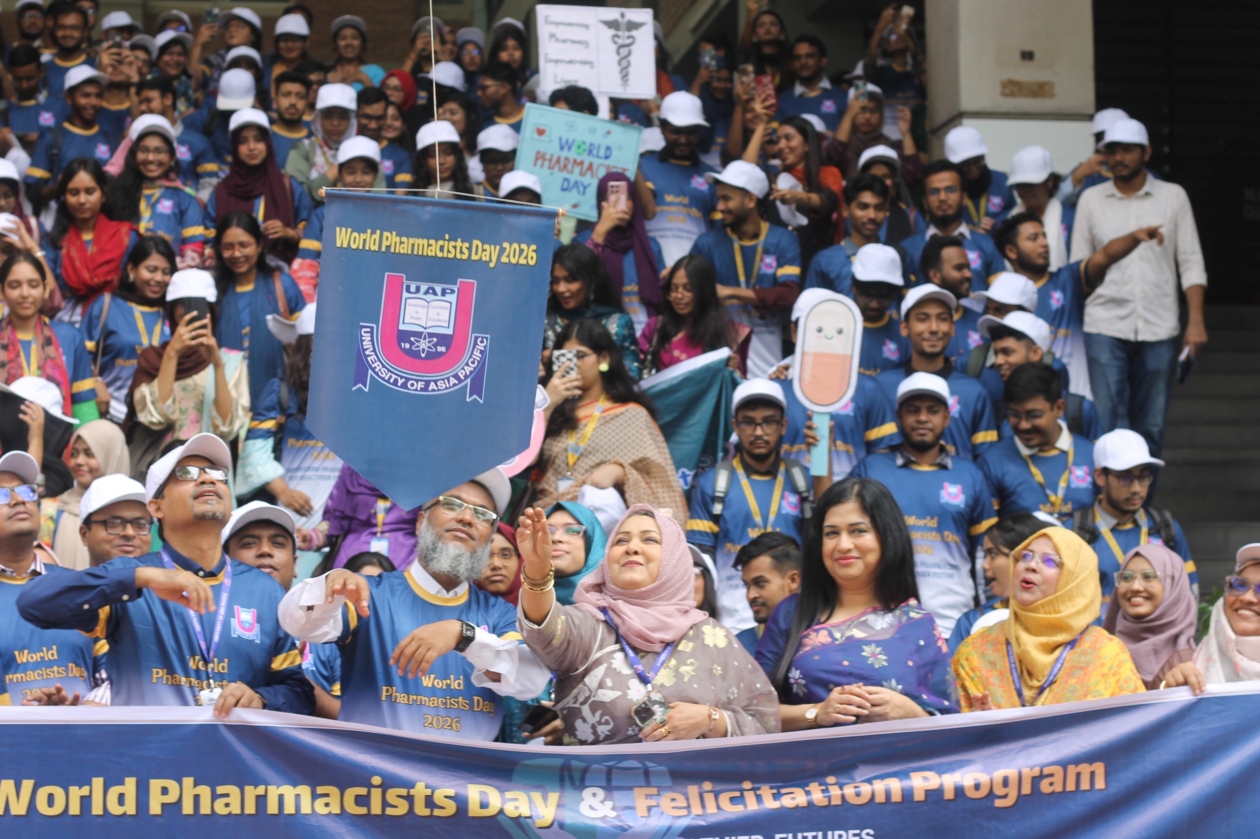 Colorful rally marking World Pharmacists Day 2026