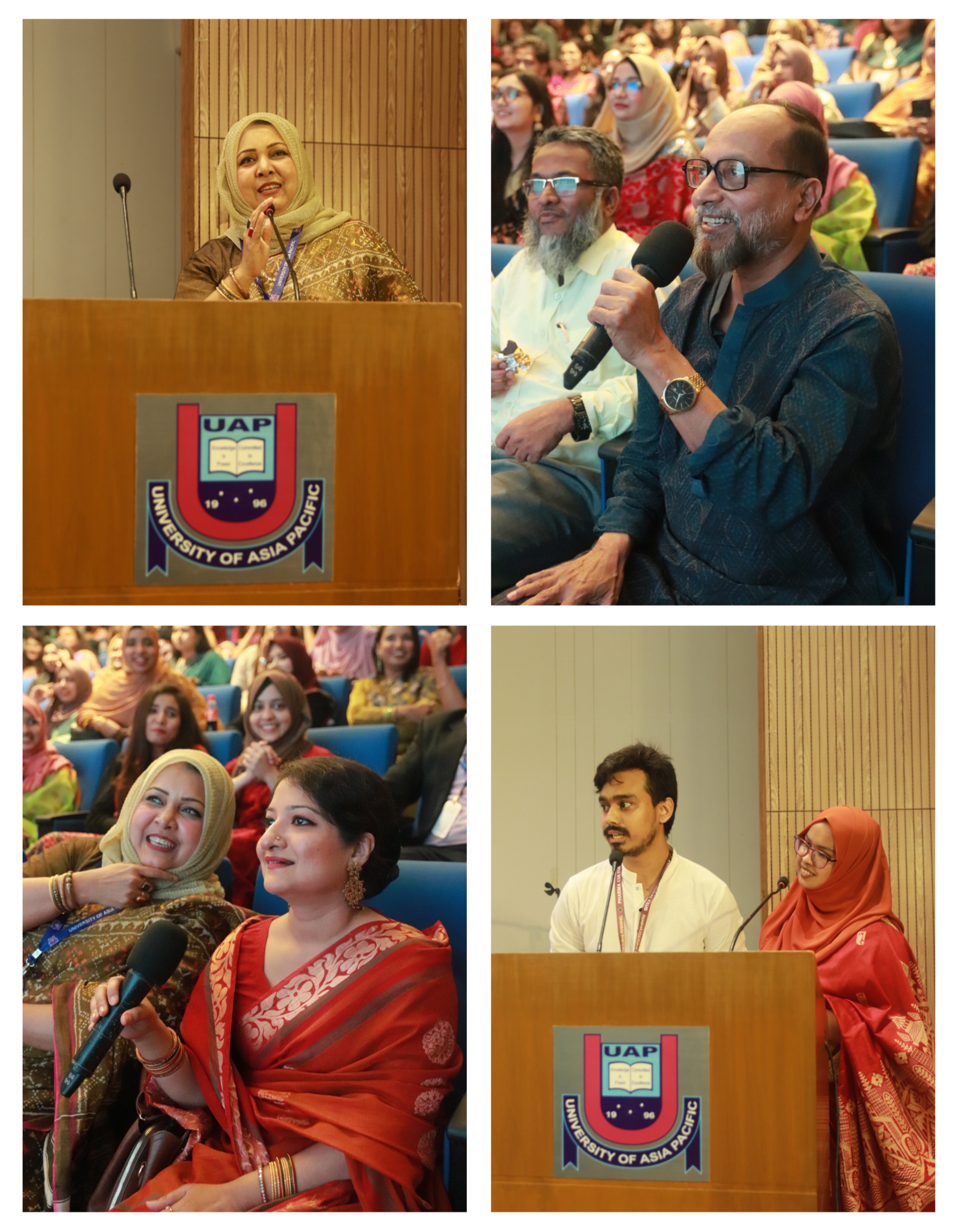 Faculty members participating in a fun game
