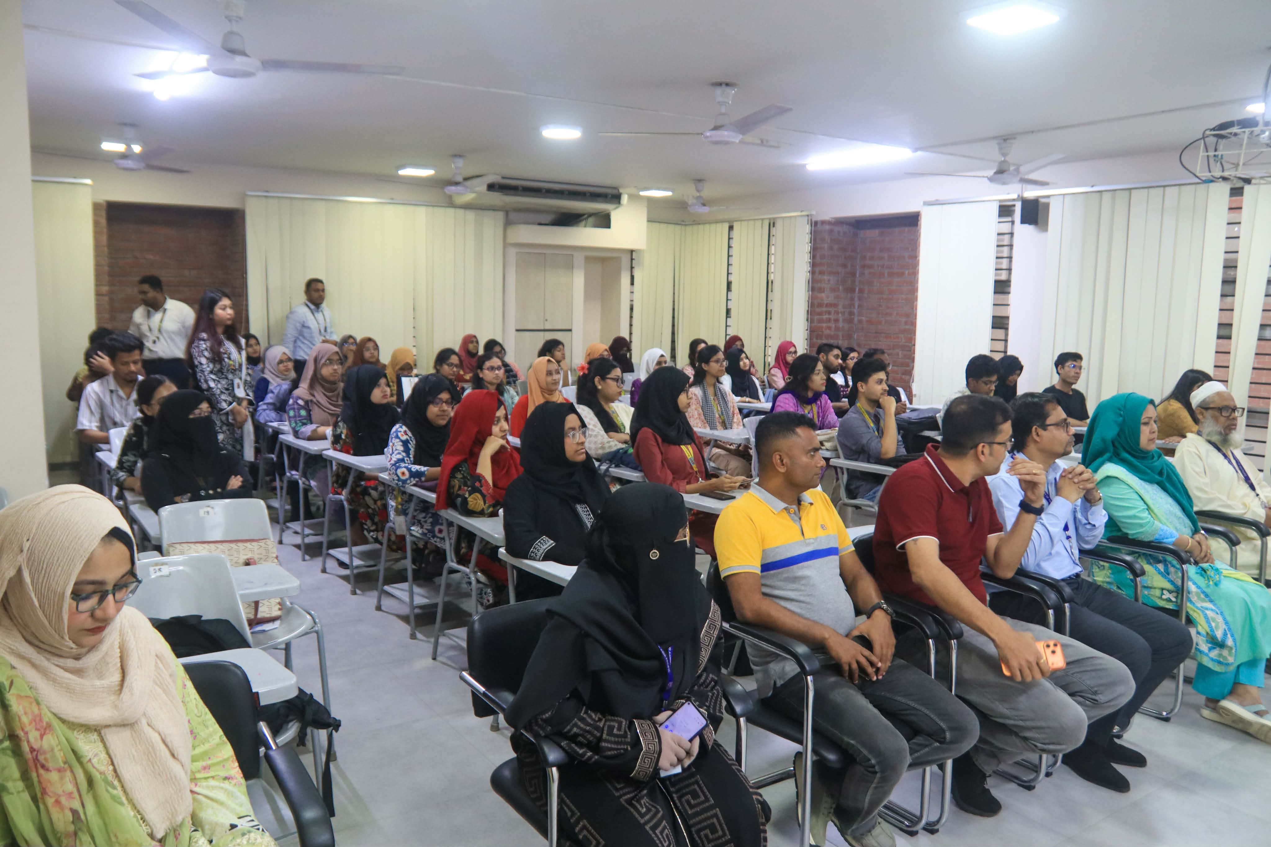 Students actively participating in the session